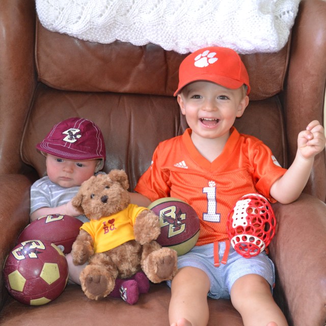 Annual BC vs. Clemson photo. I think they knew who was going to win it...