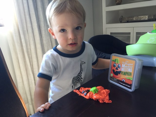 The "Melting Pumpkin" was a little confusing to all the adults but was a big hit with Colt. 