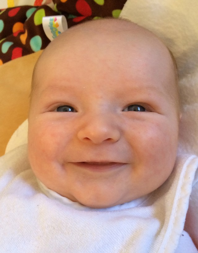 First real smiles from Finn!