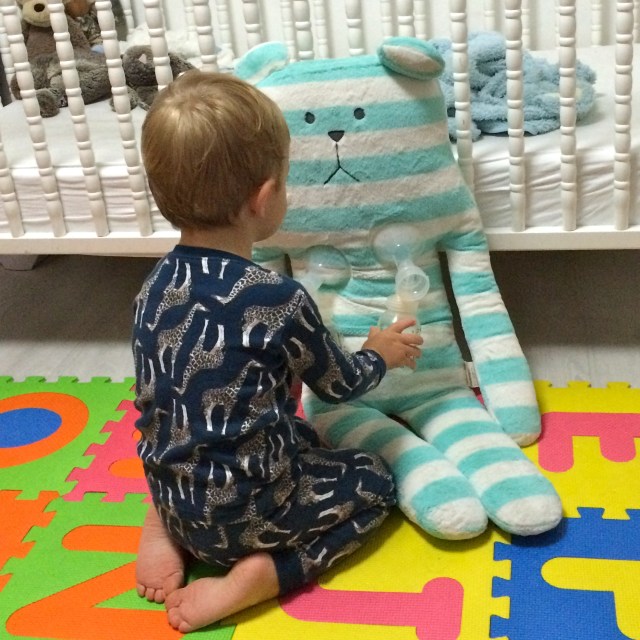 I've only done it once in front of him but clearly it made an impression... yikes.